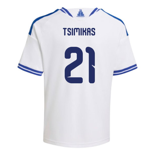 2026-2027 Greece Home Shirt (Kids) (Tsimikas 21)-SoccerKits Hub | Buy Soccer Jerseys Online
